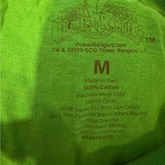 Power Rangers Green TShirt - Picture 2 of 2